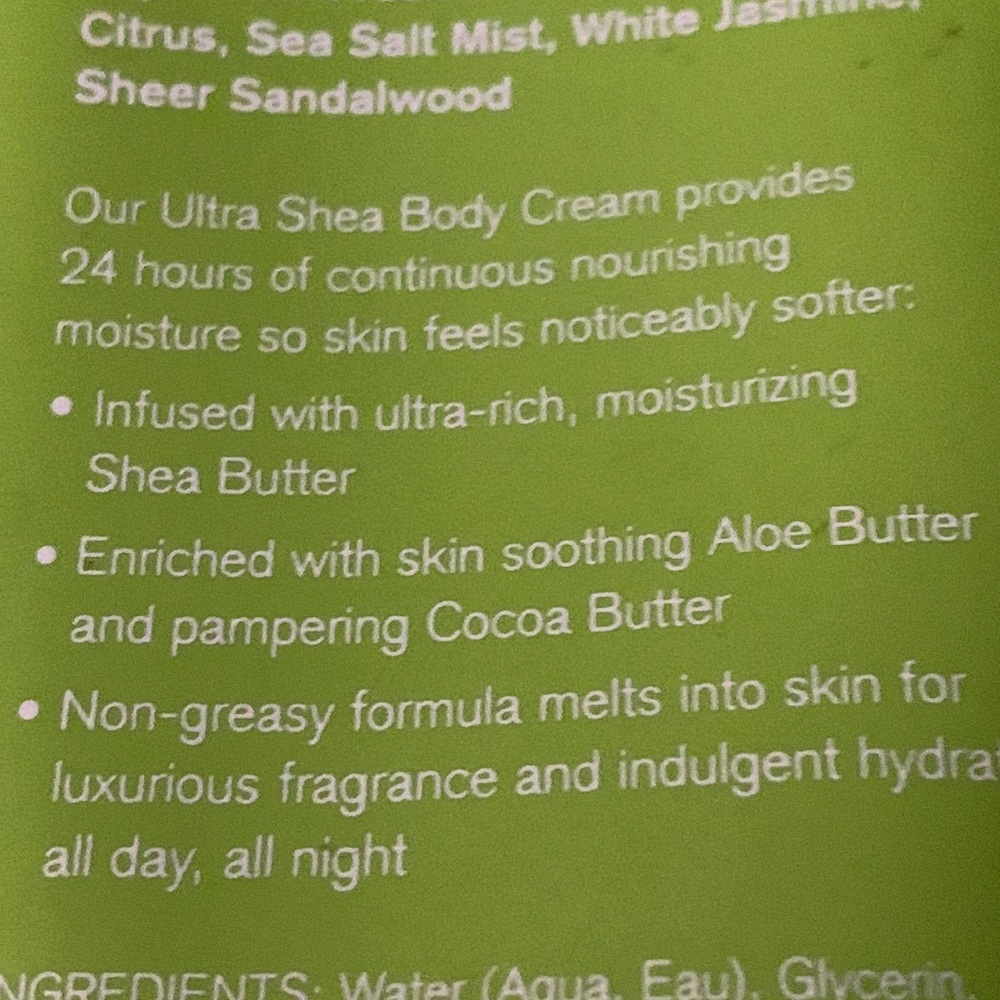 Bath and Body Works Liquid Sunshine Body Cream Lotion Bamboo Citrus Sea Salt - Picture 4 of 4